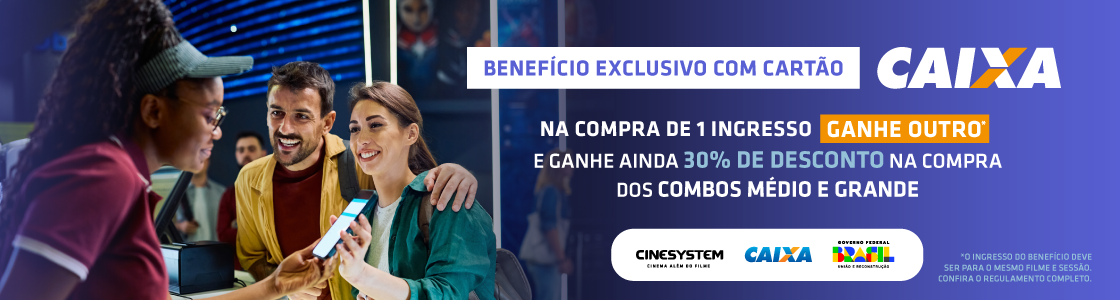 2x1 Clientes Caixa + 30% desconto Combos M e G