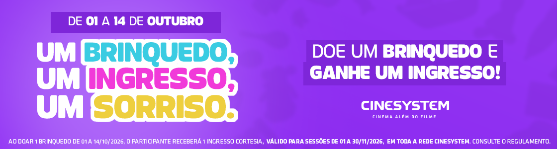 DOE UM BRINQUEDO E GANHE 1 INGRESSO